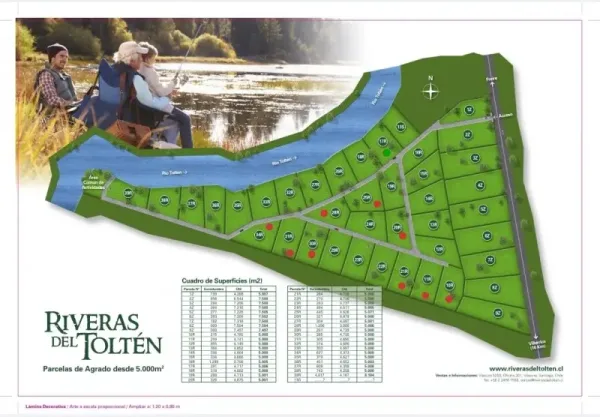 Parcelas desde 5.000 m² en el loteo Riberas del Toltén, camino Villarrica-Freire